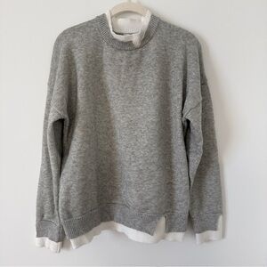 Gray and White Sweater